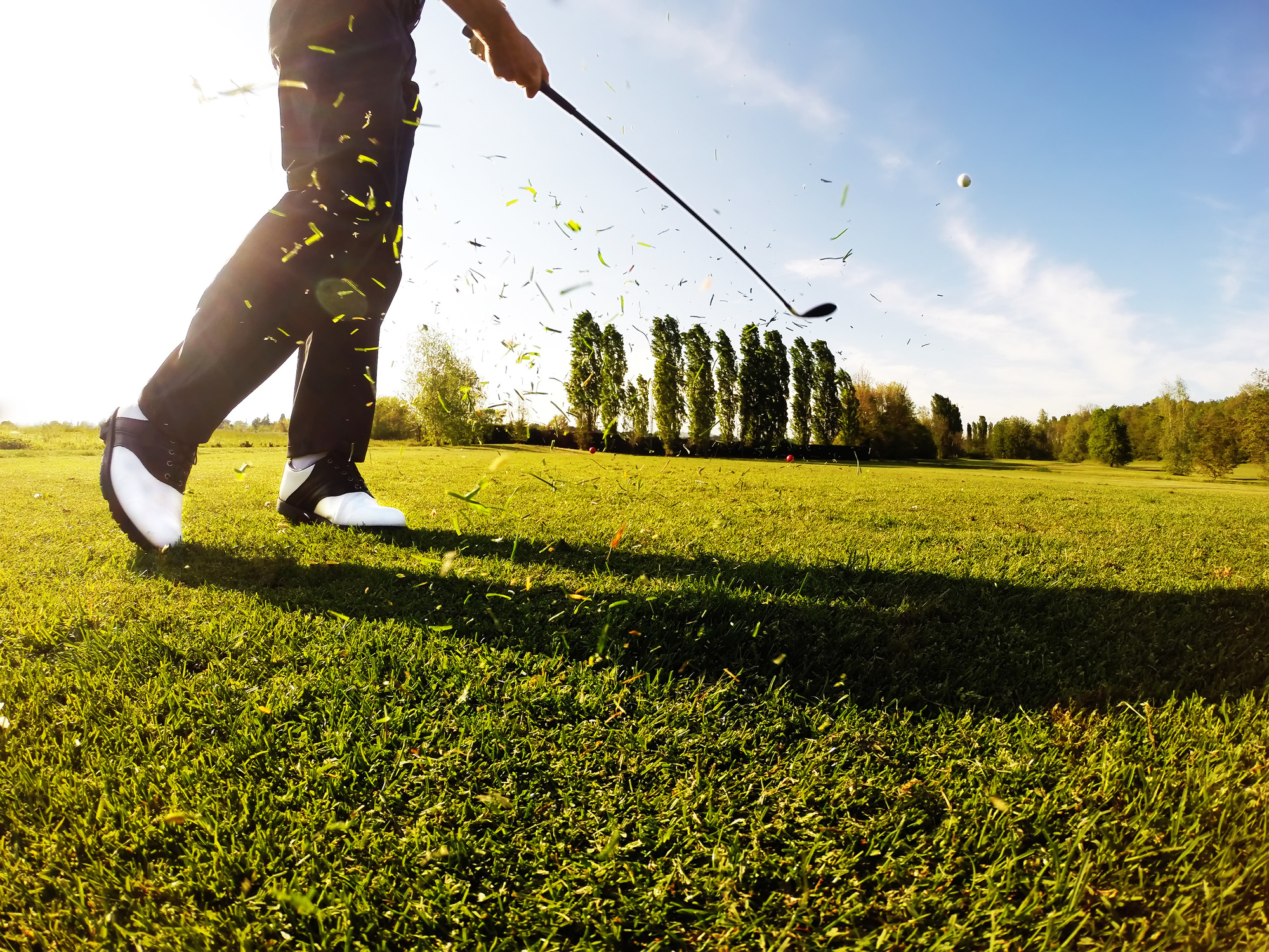 person playing golf