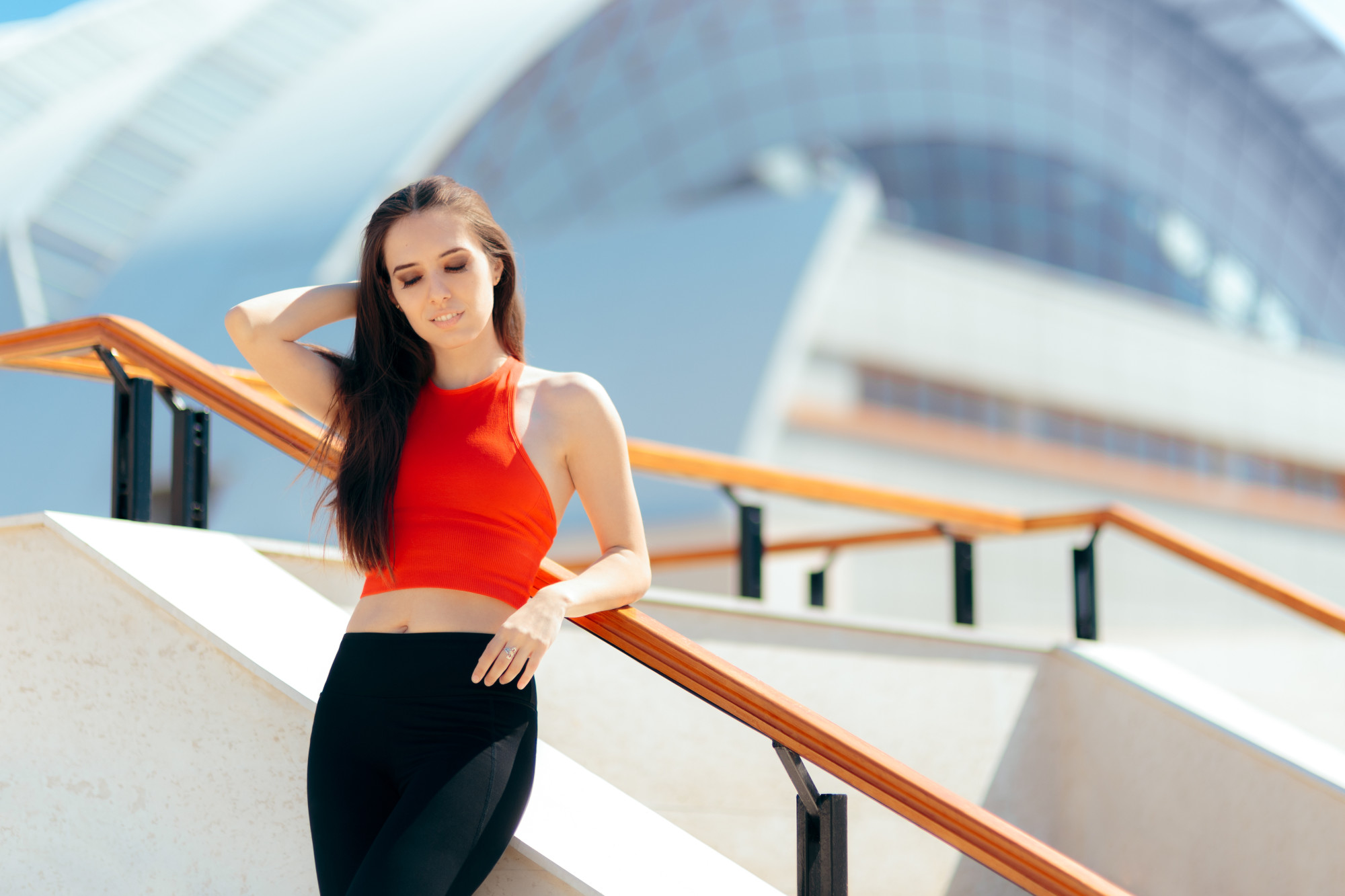 woman in workout outfit